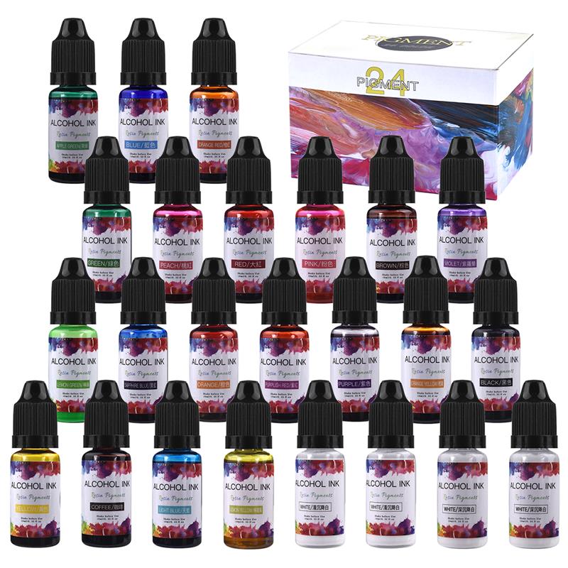 Resin Art Alcohol Ink - 24 Color/Set 10ml Resin Pigment Art