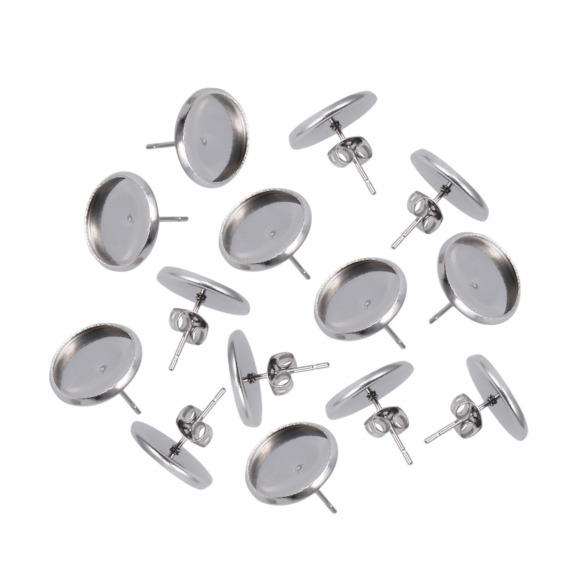 Bezels Pendant Resin - 80Pcs Stainless Steel Earring Bezel Trays