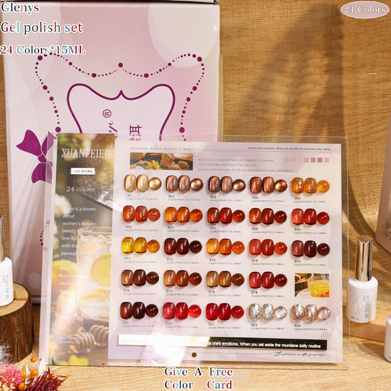 Resin Art Learning - Glenys 24 color nail polish glue