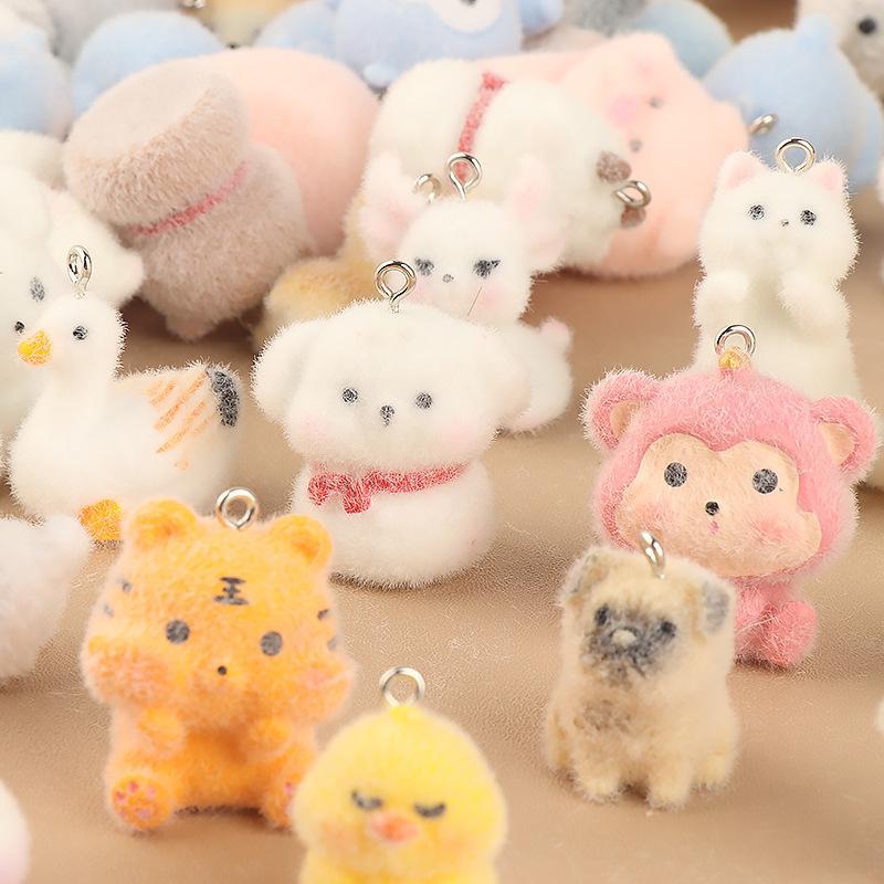 Resin Art Class - Resin Cartoon 3D Flocking DIY Pendant