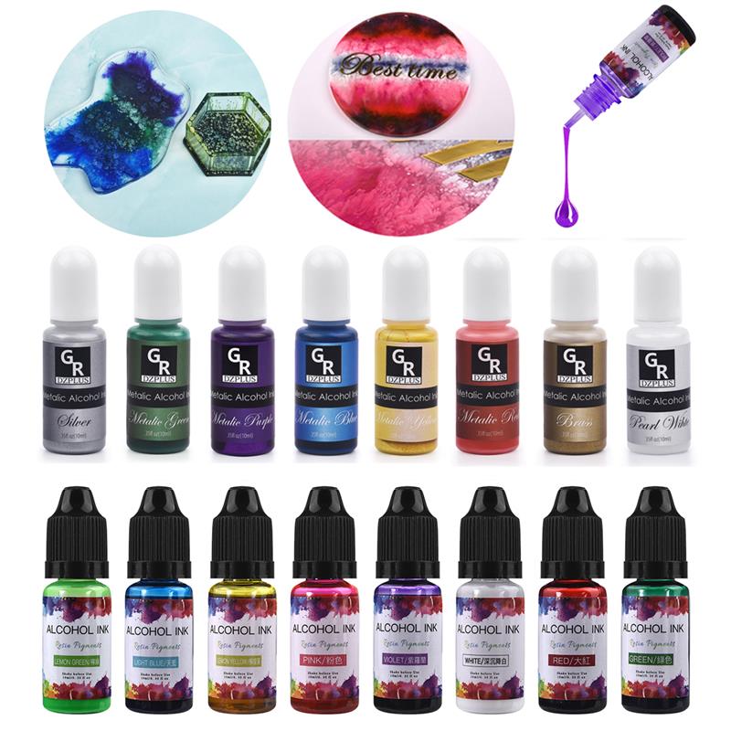 Resin Art Alcohol Ink - 10ml/15ml Art Ink Alcohol Resin Pigments