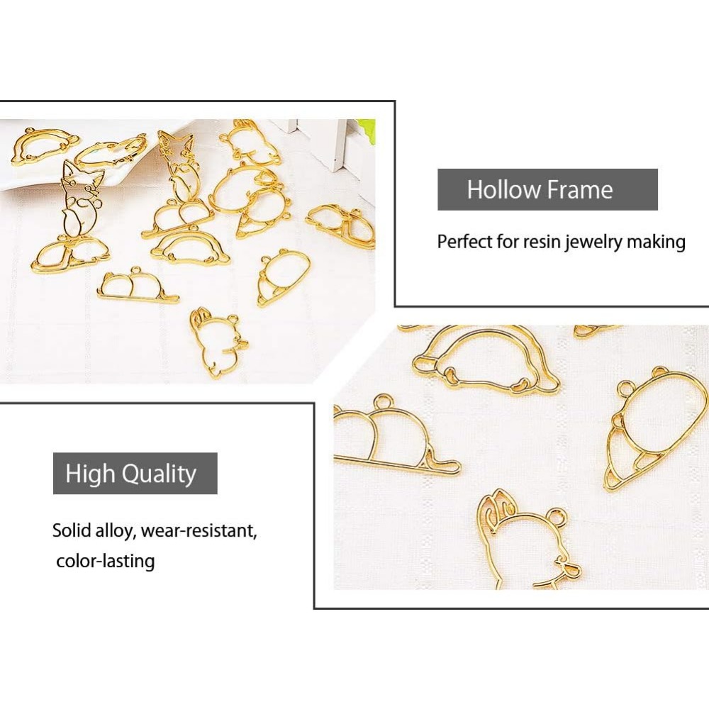 14pcs Hibernator Theme Open Be - Bezels Pendant Resin 评论和价格