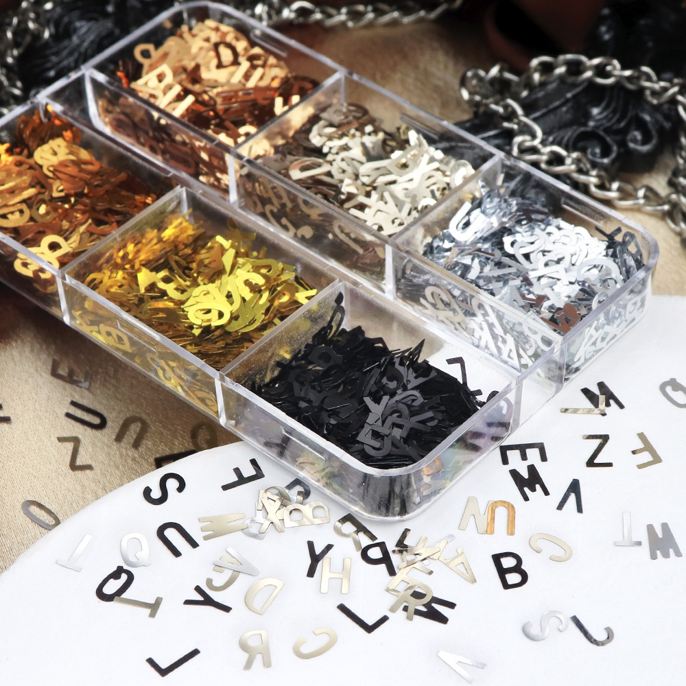 6-Grid Box Metallic Alphabet N - Resin Art Zone 评论和价格