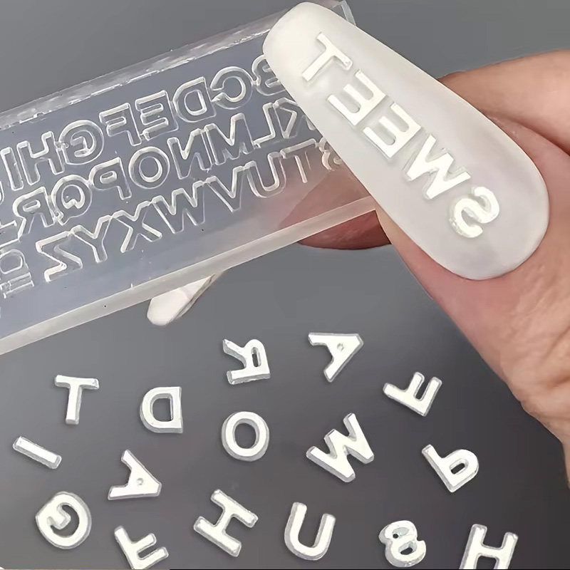 3D Letter Nail Art Silicone Mo - Resin Art Zone 评论和价格