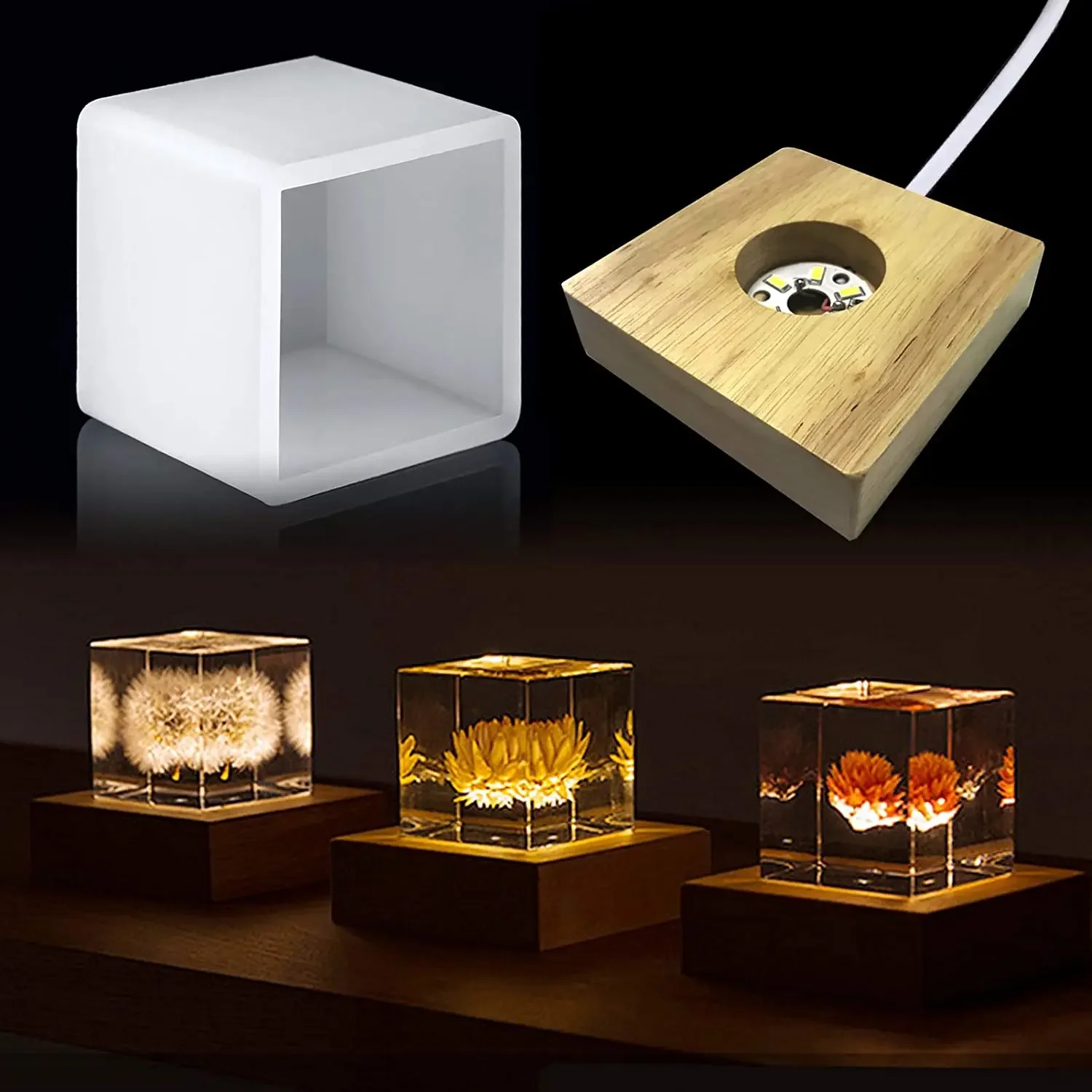 Square Light Resin Mold,led Si - Resin Art Equipment 评论和价格