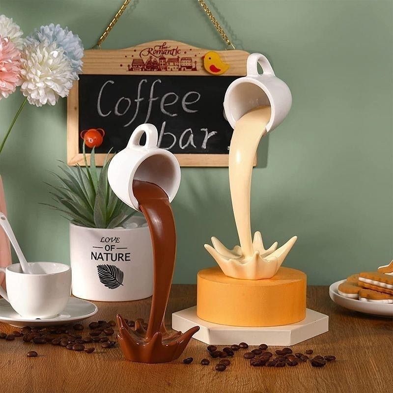3D Coffee Cup Art Sculpture Of - Resin Art Pouring 评论和价格