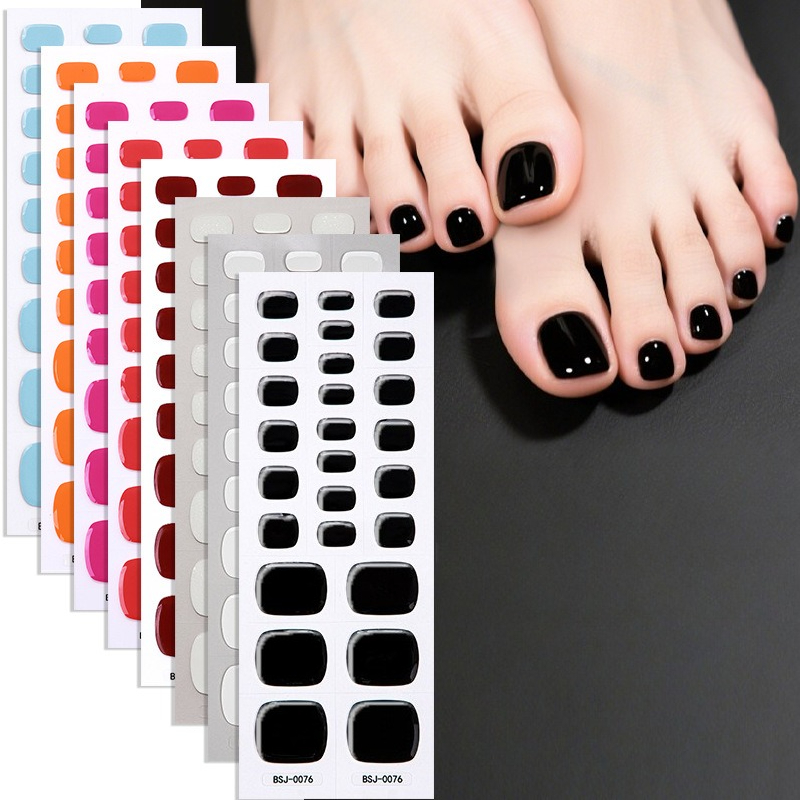 Pure Color Toe Gel Nail Sticke - Uv Lamp Nail Resin 评论和价格