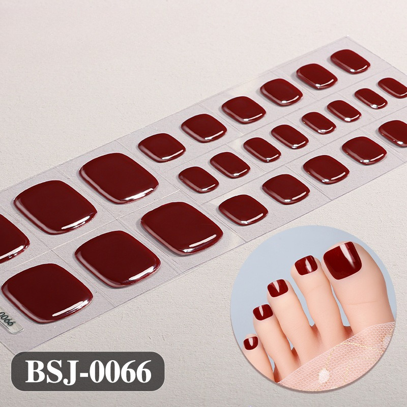Pure Color Toe Gel Nail Sticke - Uv Lamp Nail Resin 评论和价格