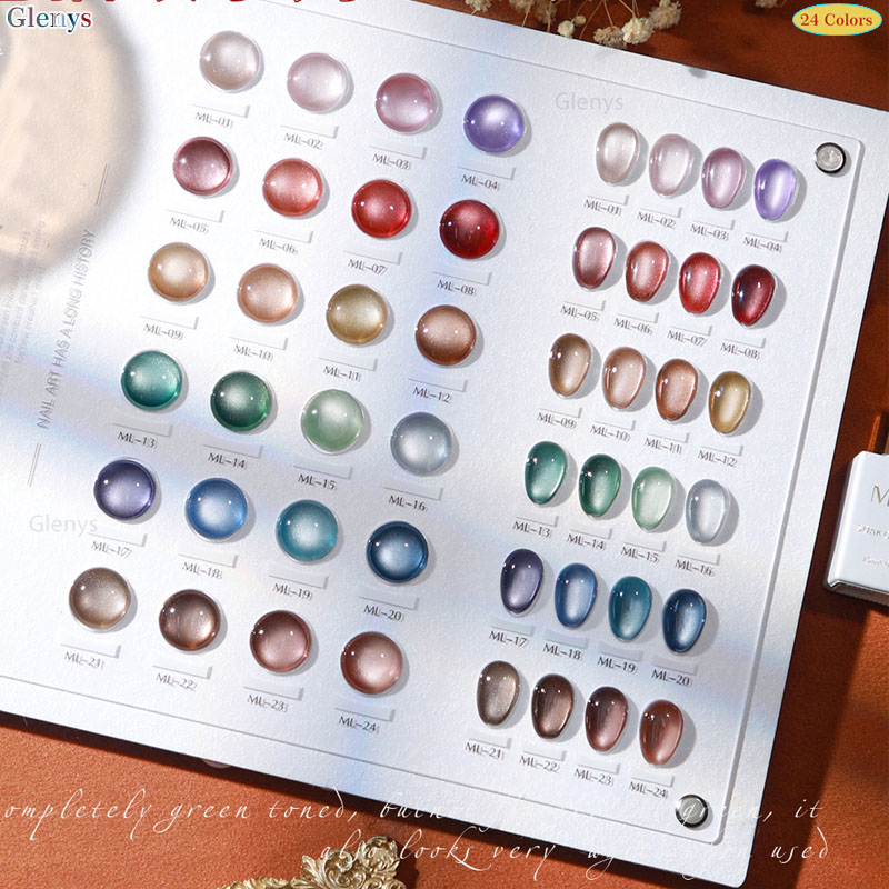 Glemys 24 color cat's eye nail - Resin Art Learning 评论和价格