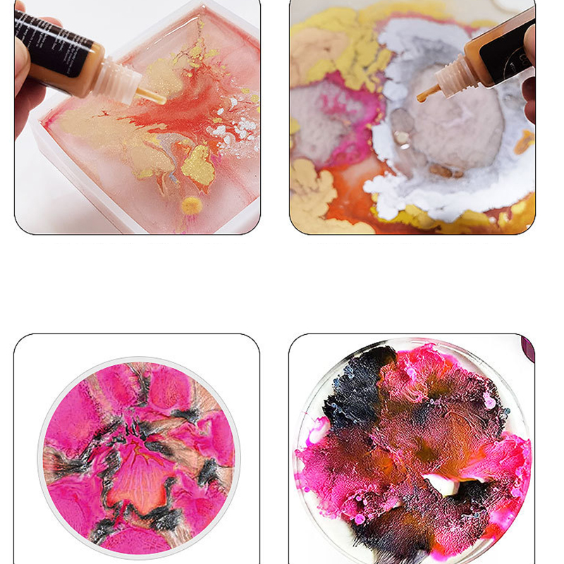 1 Set Art Ink Alcohol Epoxy Re - Resin Art Alcohol Ink 评论和价格