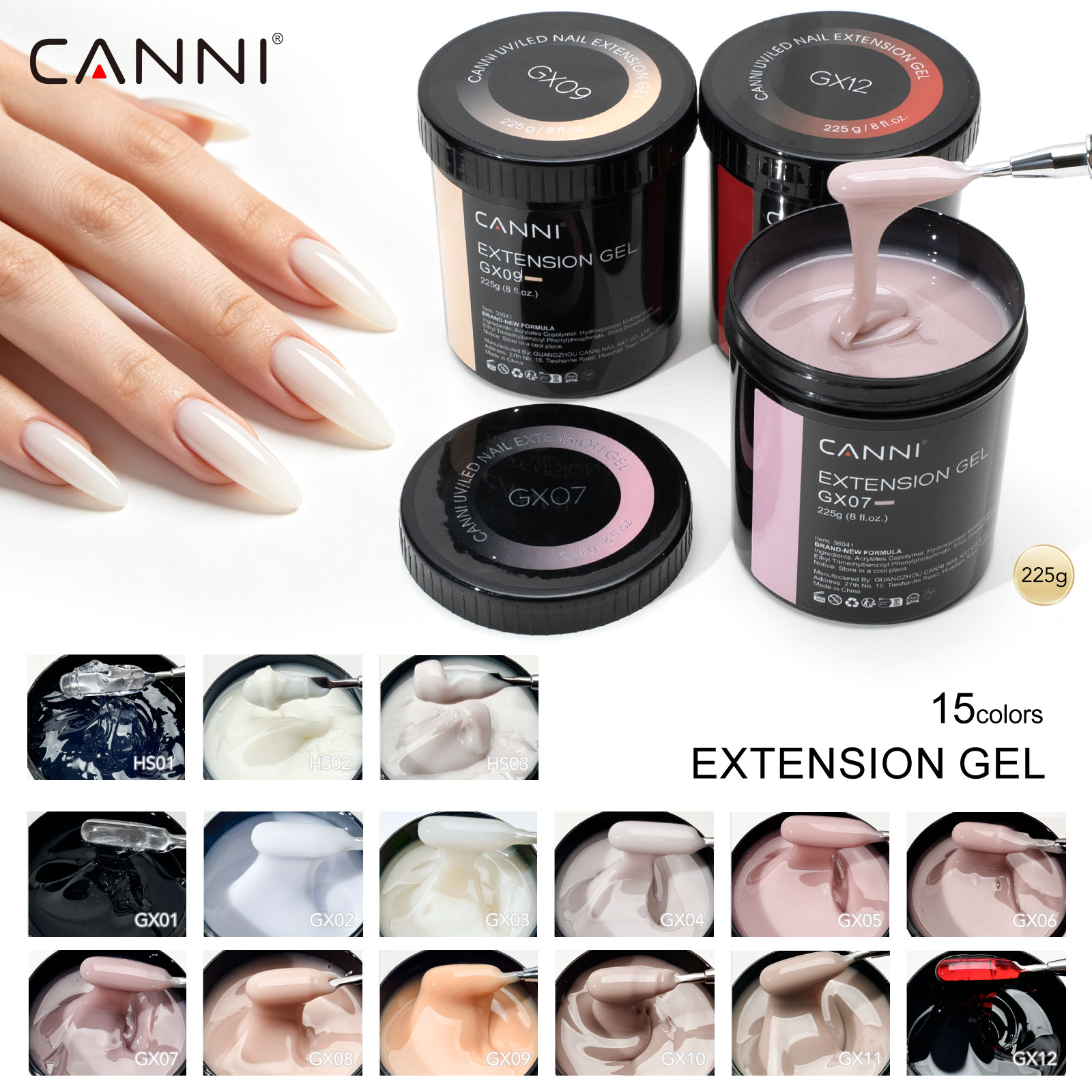 CANNI 225g Refillment Camoufla - Uv Lamp Nail Resin 评论和价格