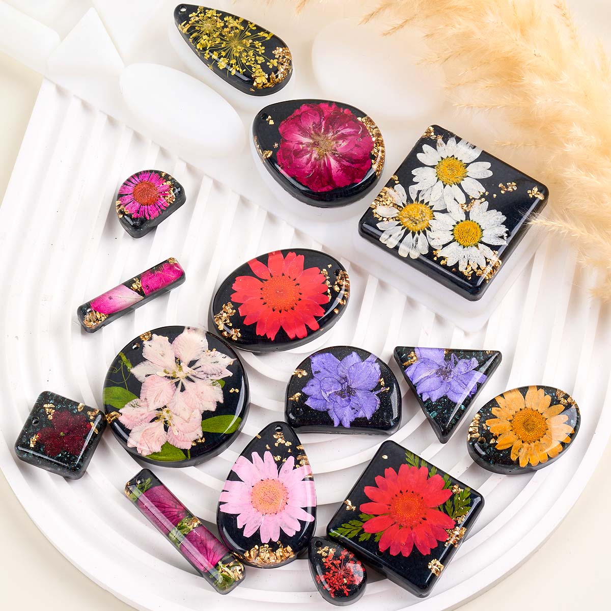 Time Stone Pendant Silicone Mo - Resin Art Necklace 评论和价格