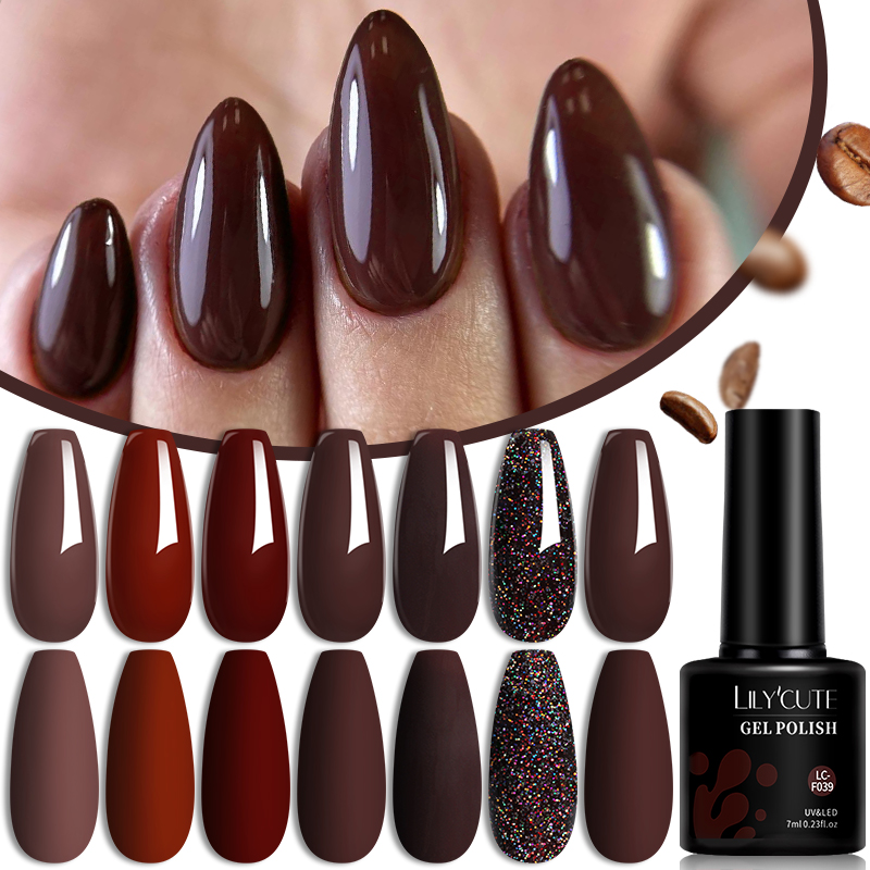 LILYCUTE 6Pcs/Set 7ML Brown Ge - Resin Art Varnish 评论和价格