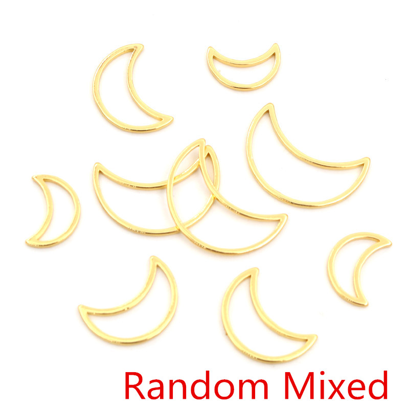 20pcs 3 Size Moon Charm Gold S - Bezels Pendant Resin 评论和价格