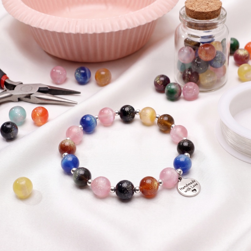 10-25pcs 8mm Resin Glitter Bea - Resin Art Necklace 评论和价格