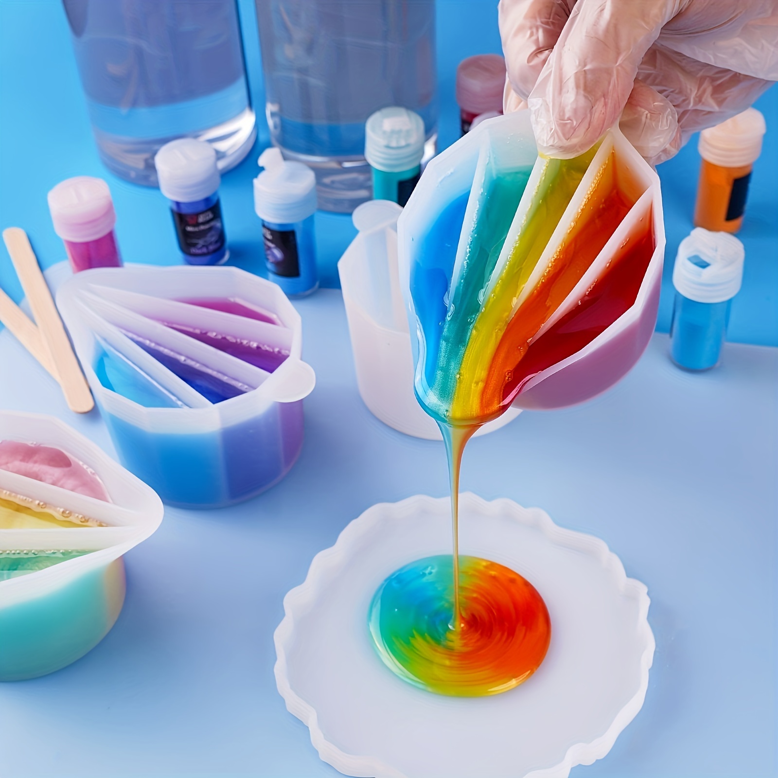 1pc Silicone Split Cup with Di - Resin Art Pouring 评论和价格