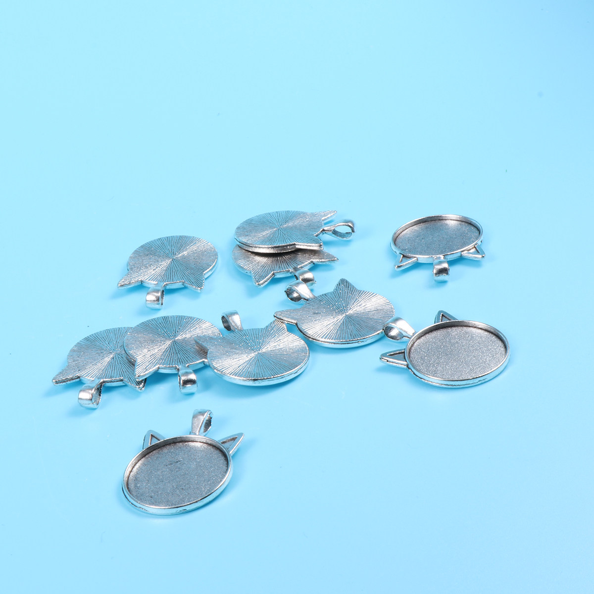 10Pcs Cat Ear Bezel Pendant Tr - Bezels Pendant Resin 评论和价格