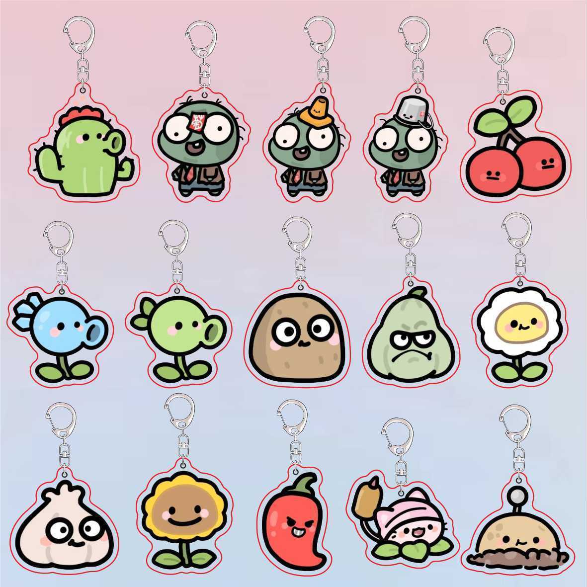 Plants Vs Zombies Acrylic Cute - Resin Art Hanging 评论和价格