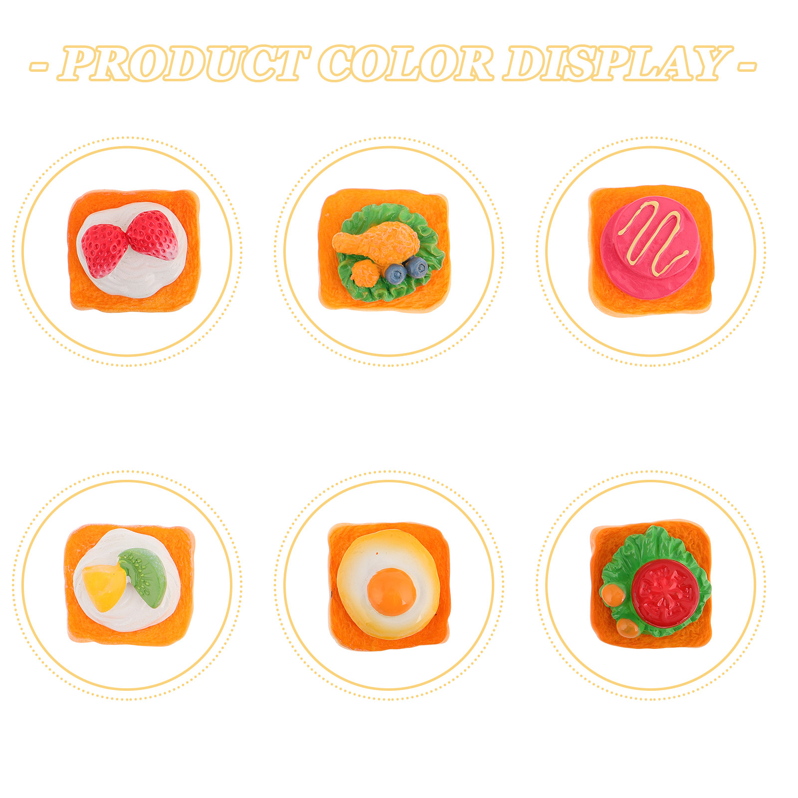 6Pcs Mini Sandwich Breakfast C - Resin Art Class 评论和价格