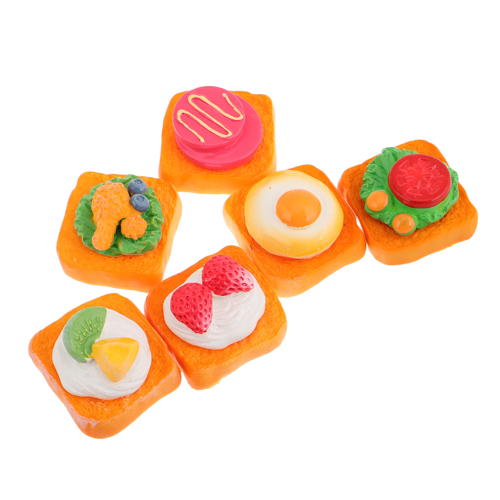 6Pcs Mini Sandwich Breakfast C - Resin Art Class 评论和价格