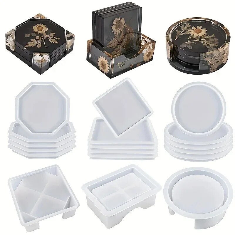 Coaster Resin Molds Set Includ - Resin Art Equipment 评论和价格