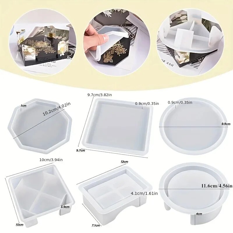 Coaster Resin Molds Set Includ - Resin Art Equipment 评论和价格