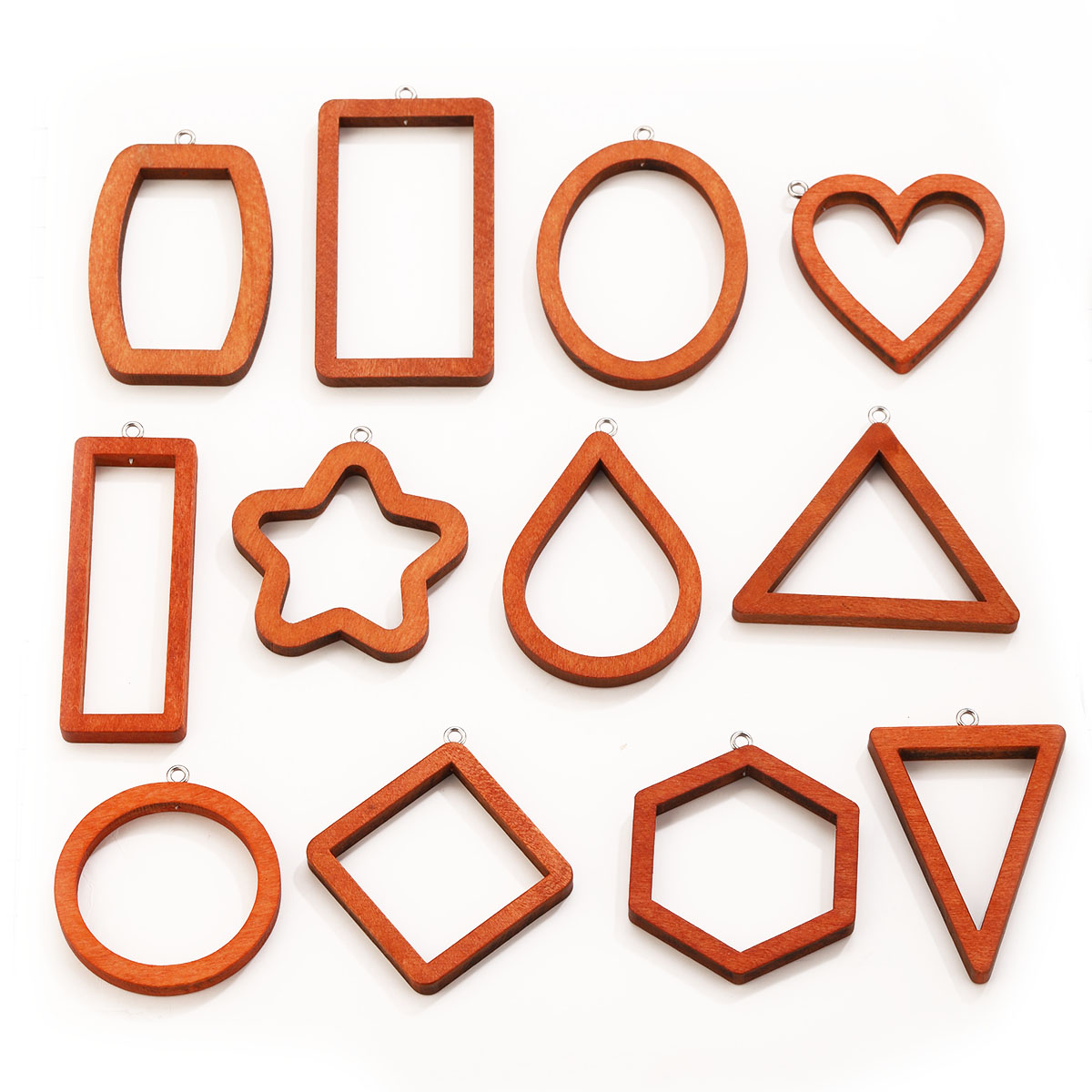 10PCS Triangle Rectangle Wood  - Resin Art Box 评论和价格