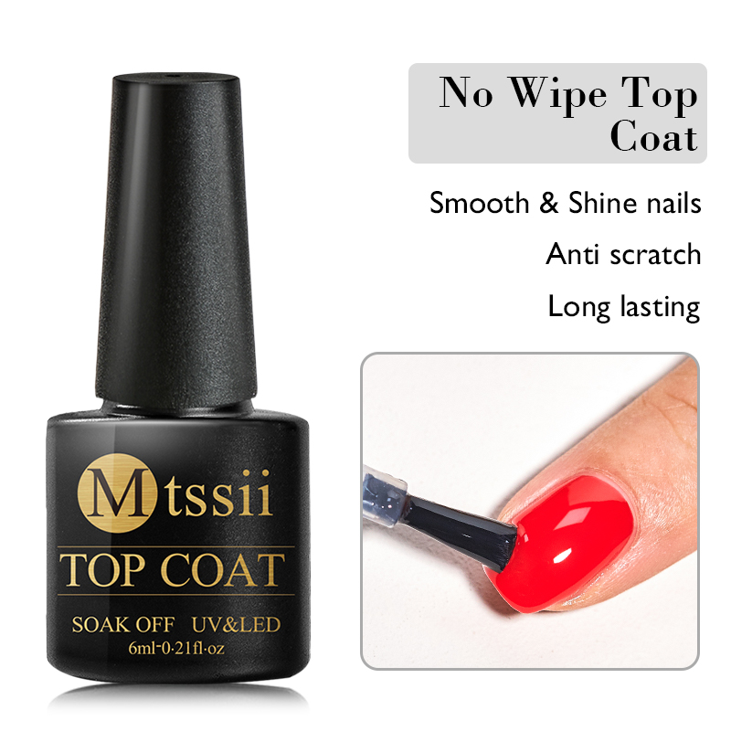 Base Gel No Wipe Top Coat 6ML  - Uv Lamp Nail Resin 评论和价格