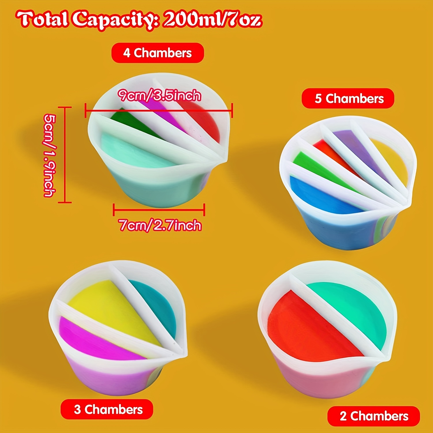 4PCS Reusable Split Cups with  - Resin Art Pouring 评论和价格
