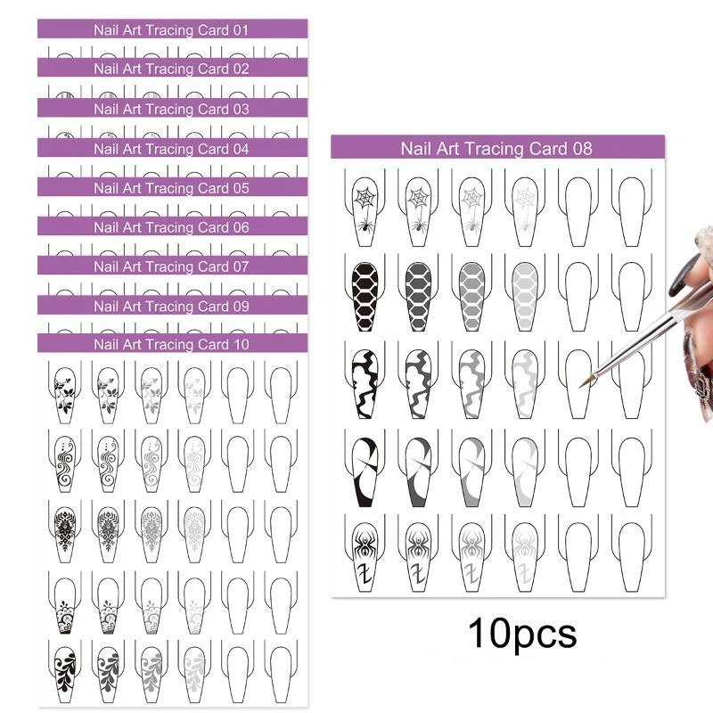 Nail Art Practice Template Pap - Resin Art Learning 评论和价格