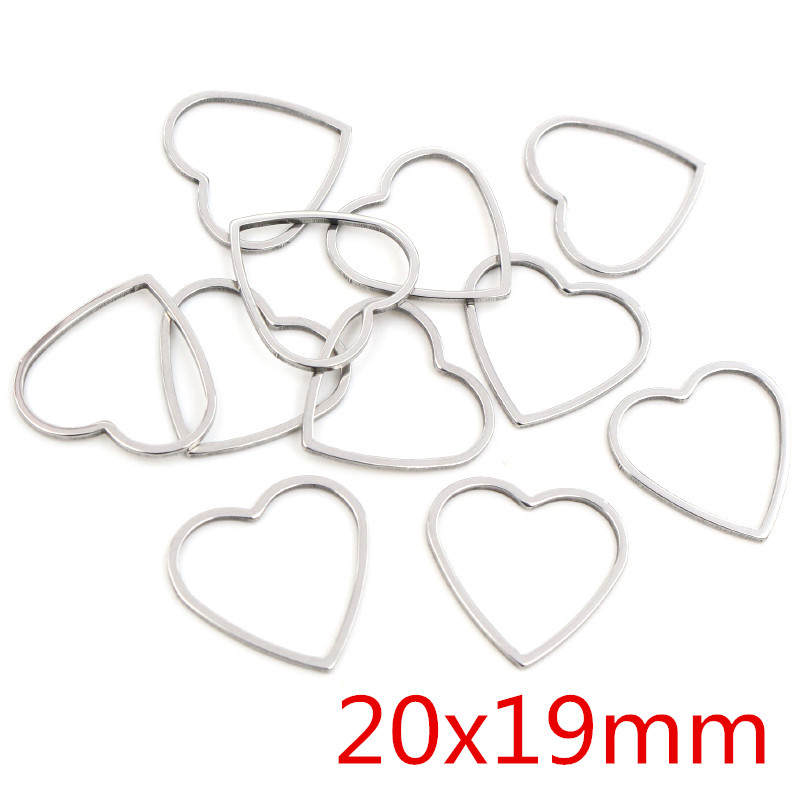 20pcs Heart Charm Gold Stainle - Bezels Pendant Resin 评论和价格