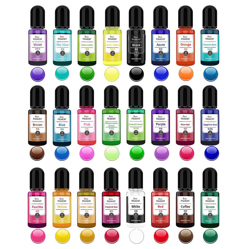 24 Color Art Ink Alcohol Resin - Resin Art Alcohol Ink 评论和价格