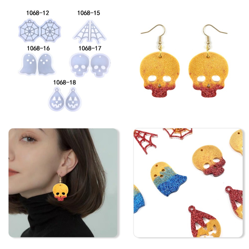 Shiny Cute Ghost Silicone Mold - Resin Art Necklace 评论和价格