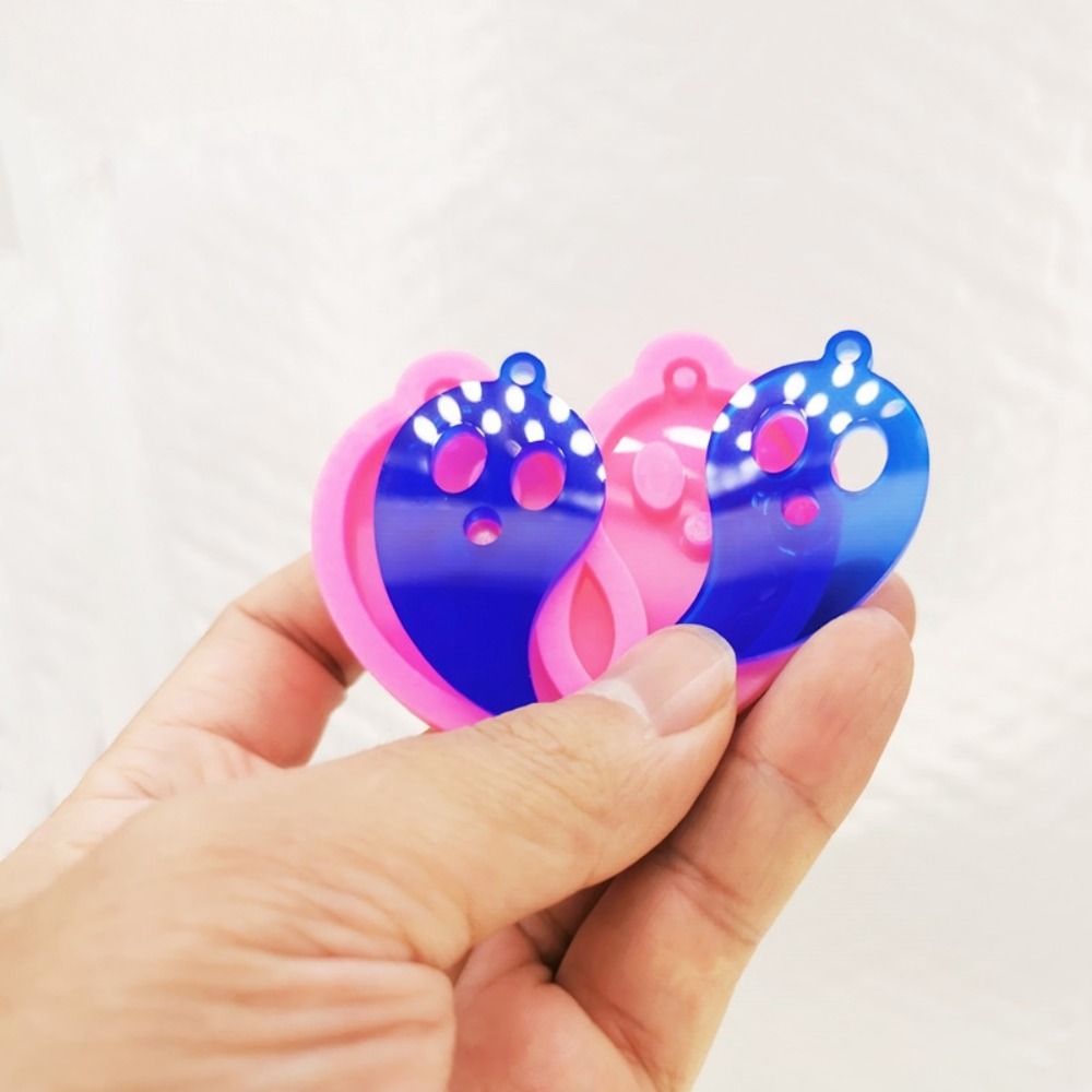 Shiny Cute Ghost Silicone Mold - Resin Art Necklace 评论和价格