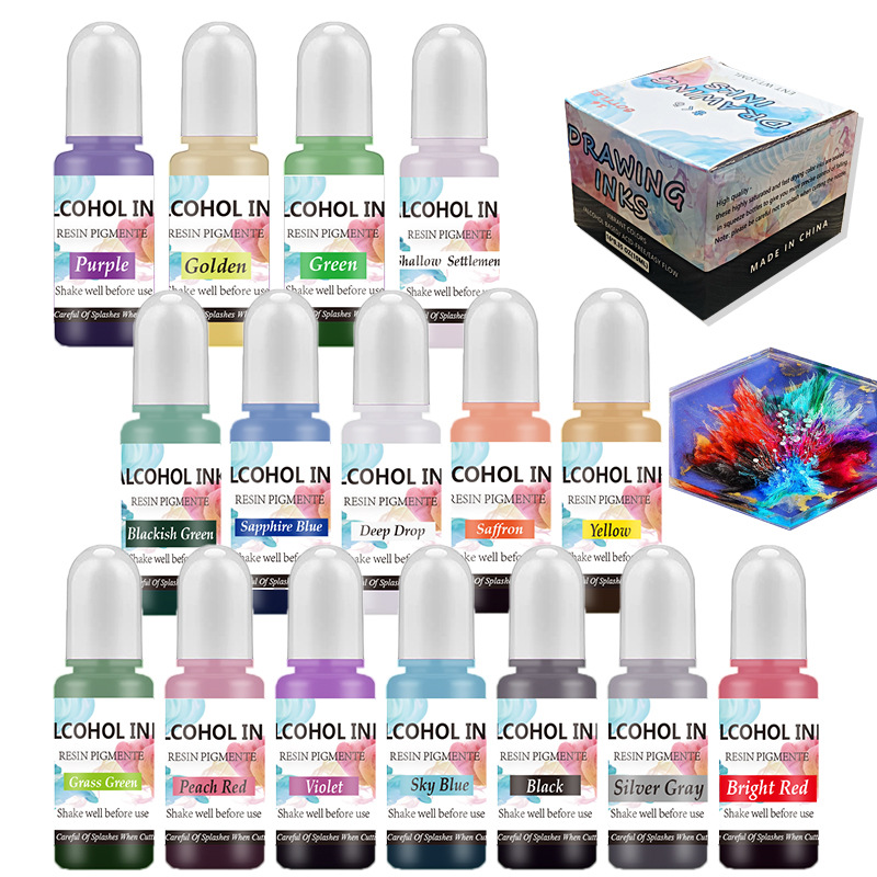 A Set Ink Alcohol Resin Pigmen - Resin Art Alcohol Ink 评论和价格