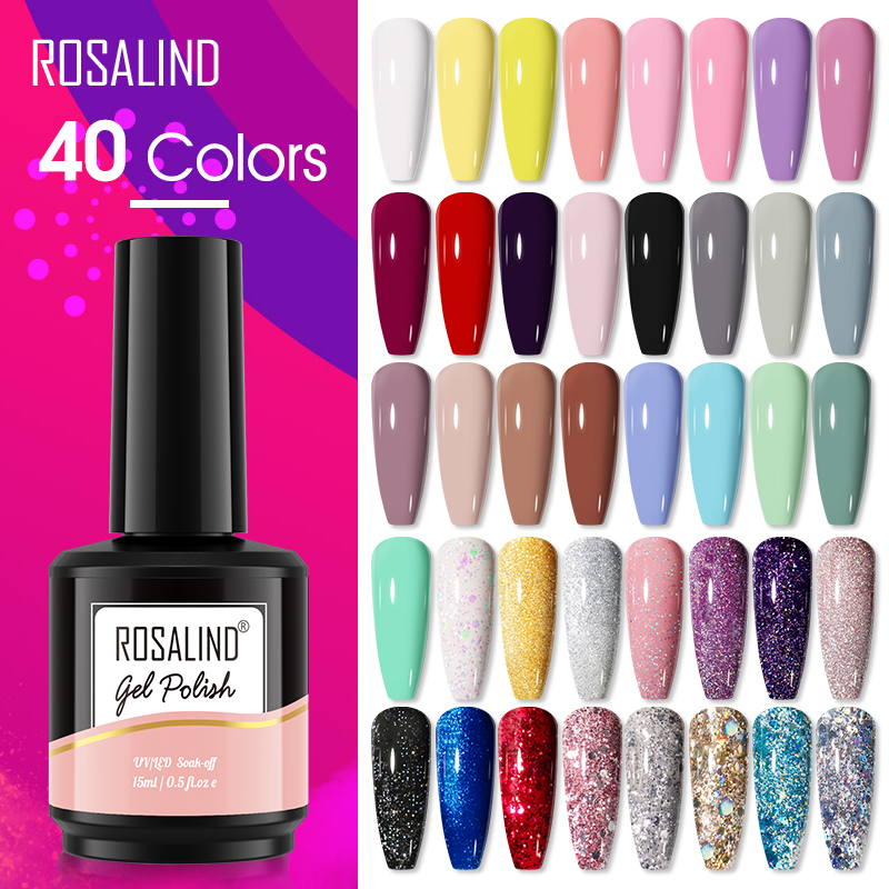 ROSALIND 15ML Glitter Nail Gel - Resin Art Varnish 评论和价格